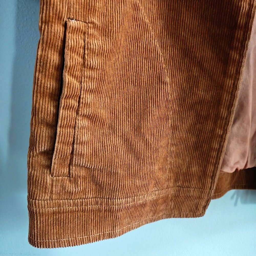 Lafayette 148 New York Women's Chestnut Brown Corduroy Zip Jacket - Picture 6 of 12